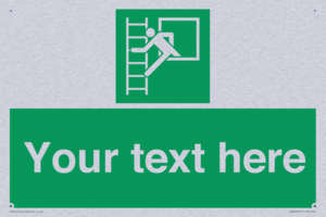 Custom Emergency Escape Ladder Sign